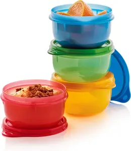 Ideal Lit'l 8 oz Bowls with Easy Open airtight, leakproof Seals Dishwasher Safe Great for Travel in Assorted Colors