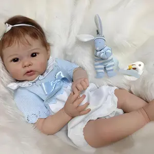 Reborn Baby Dolls Full Body Boy 18 Inch 50cm Girl  Vinyl Baby Doll Vinyl Real Life Size Babies Realistic Newborn Babies Reborn Toddler Dolls  Move
