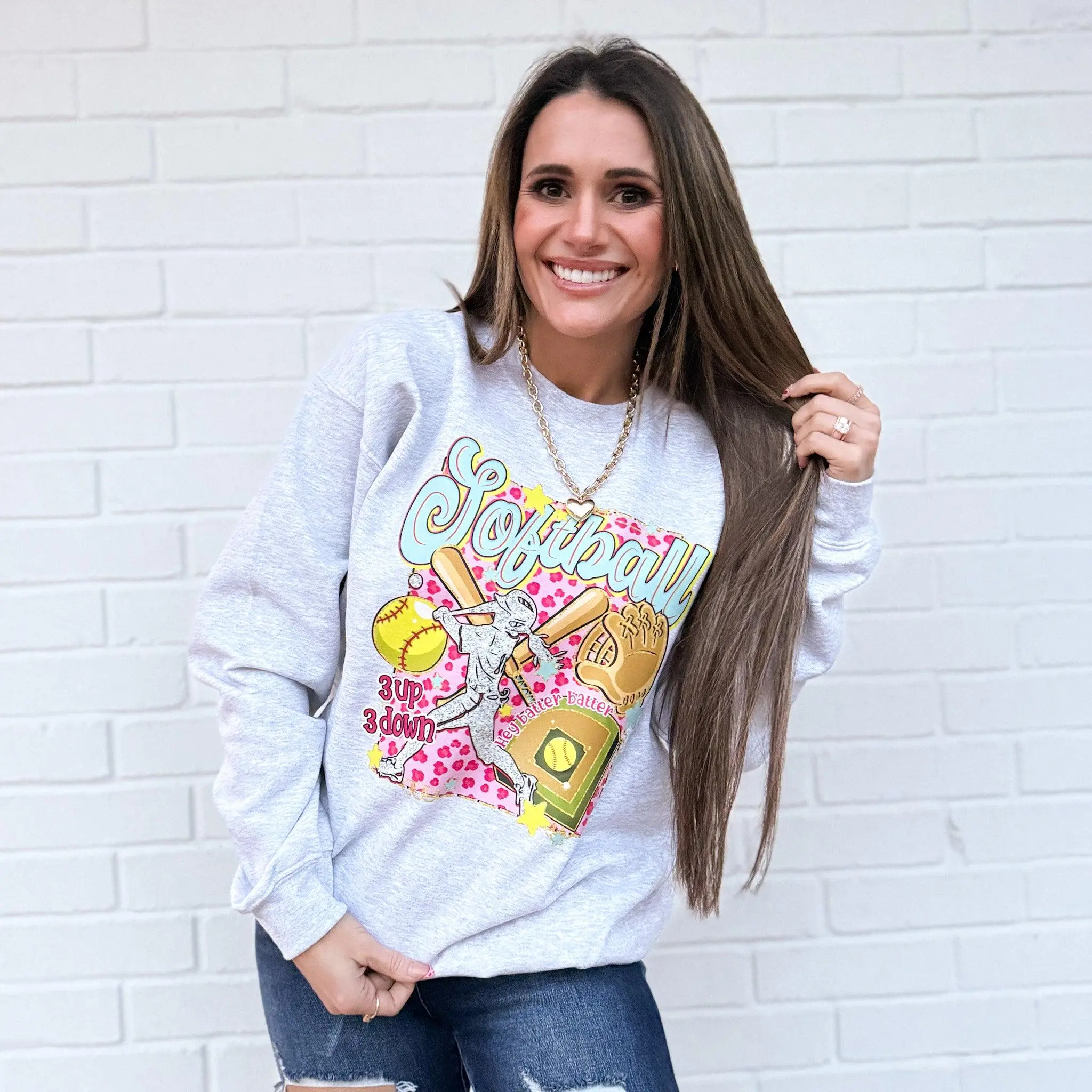 Neon Softball, Game Day, Preppy Softball, Softball Mama, Glitter Softball Mom, Leopard Softball Coquette Sweatshirt