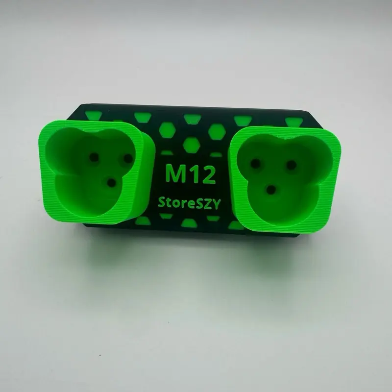 StoreSZY M12 Magnetic Battery Holder | Mount with Rubber-Coated Magnets | Secure Milwaukee M12 Storage