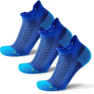 Coolmax Performance Ankle Running Socks 3 Pairs Cushion Padded Breathable Athletic Socks for Men Women