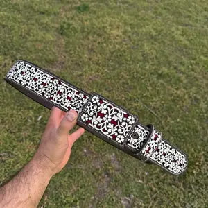 Western Belt Cinturon Vaquero Rameado De Flor