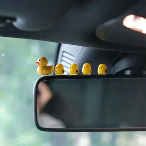 Joytutus 5-Piece Cute Mini Duck Car Interior Decorations for Rearview Mirror & Dashboard Easy Install Car Accessories Gift for Men & Women