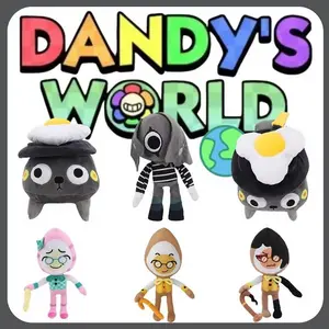 Dandy's World Served Eggy Pebble Plush Toys Game Peripheral Blot or Twisted Eggson Dolls Birthday Gifts Toys for Kids Room Decor