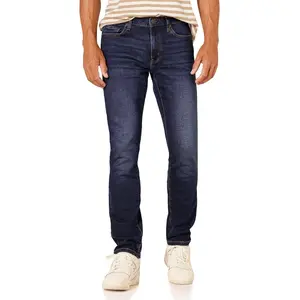 Amazon Essentials Men's Slim-Fit Jeans Mid-Weight Cotton Denim Classic Five-Pocket Design Zippered Fly & Metal Button Closure Machine Washable Comfortable All-Day Wear