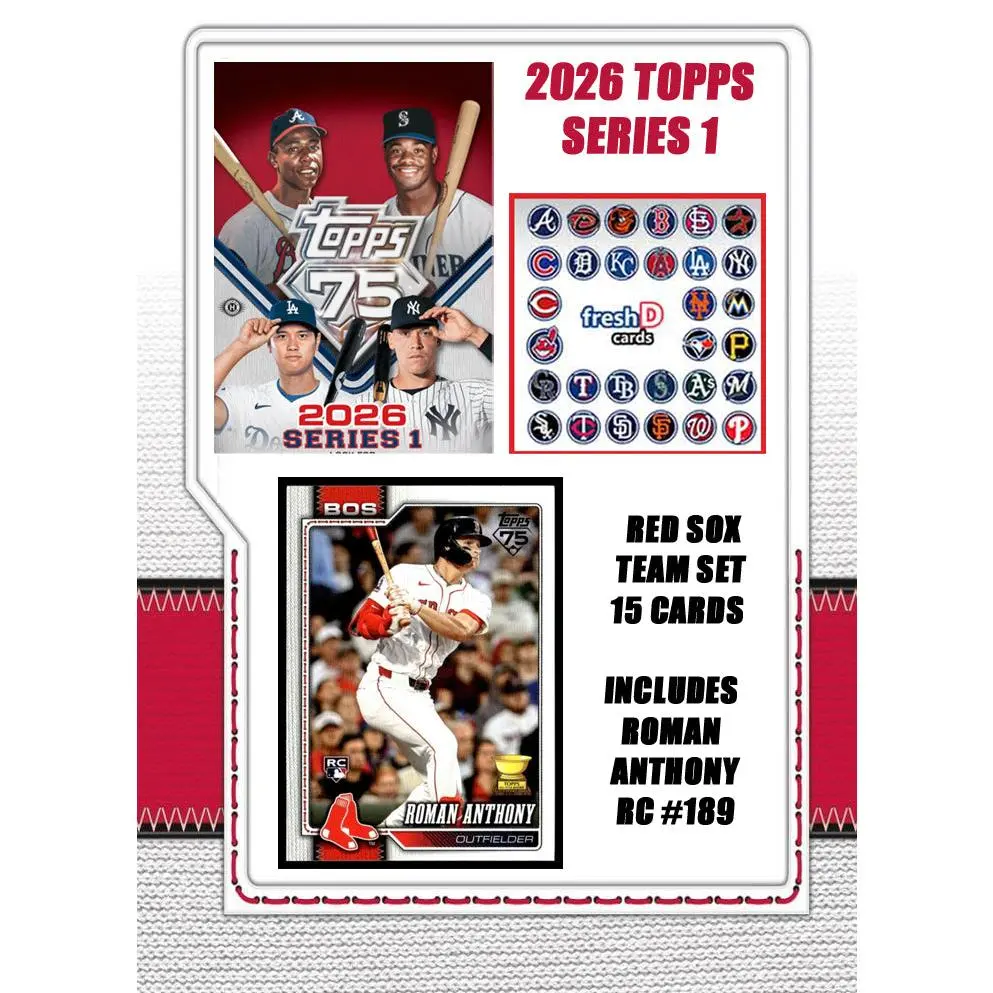 2026 Topps Series 1 Baseball Card Team Set Boston Red Sox Roman Anthony RC Mayer