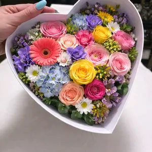 Flower bouquet box with drawers