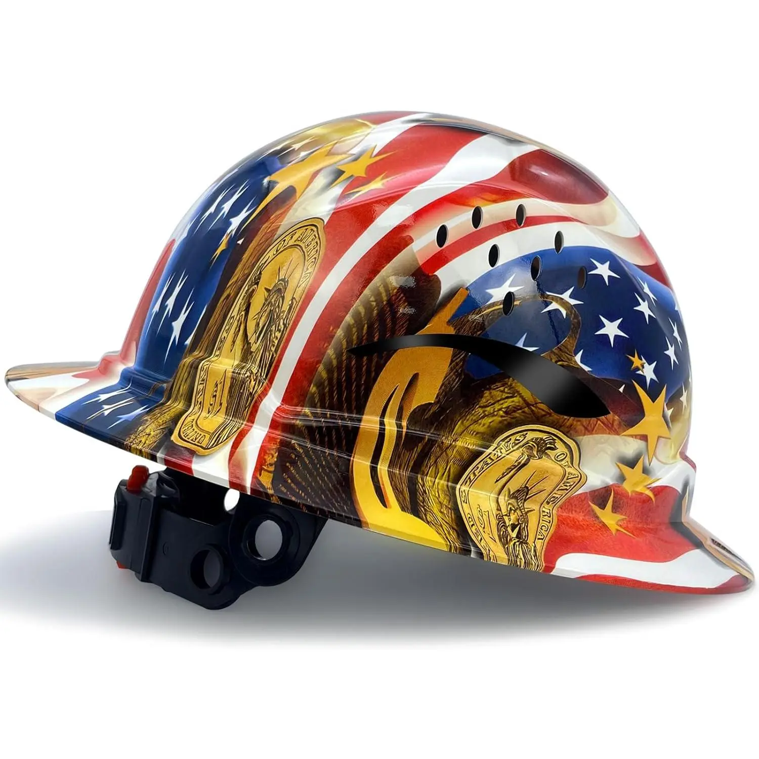 Full Brim Hard Hat - Vented, Lightweight Industrial Hard Hat with 6-Point Adjustable Suspension, Head Protection for Construction, Outdoor Work, Includes Reflective Safety Vest, Safety Glasses Goggles, Steel Toe Cap, Hard Hats