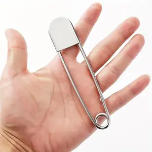 Stainless Steel Big Pin, 1 Count Baotou Safety Pin, Large Buckle Pin, Safety Paper Clip, Stable Pin for Sewing, Quilting, Crafting, DIY Supplies, Sewing Tools, Sewing Accessories