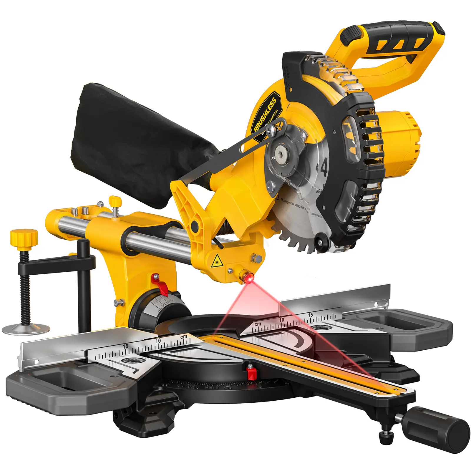 #summerfinds DOVAMAN 20V MAX Cordless Sliding Miter Saw , battery and charger not included,Brushless Motor + Laser Guide ,8-1/4" Compact Wood Cutting Tool,Cordless Miter Saw Compatible with DEWALT 20V MAX Battery |,45° Bevel & Laser Guide