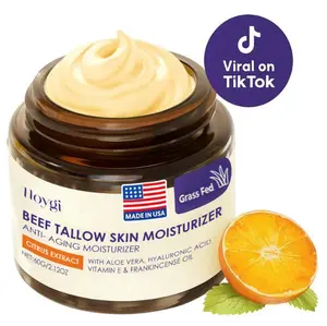 Beef Tallow Face Cream - Nourishing Face Cream, Moisturizer, Body Lotion, Skin Care and Lip Balm Hydrating Moisturizer (2oz)