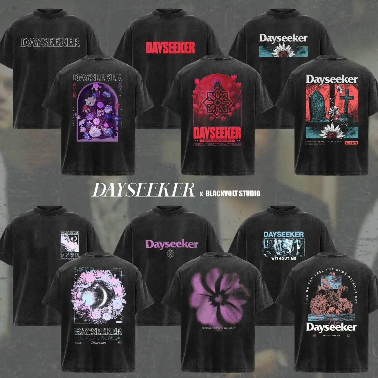 [COLLECTION] Dayseeker Band T-Shirt Collection, Post-Hardcore Graphic Tee, Melodic Metalcore Alternative Rock Shirt, Emotional Dark Aesthetic Band Merch, Heavy Modern Rock Graphic T-Shirt, Gift for Music Lovers, Merch for Men & Women IZK