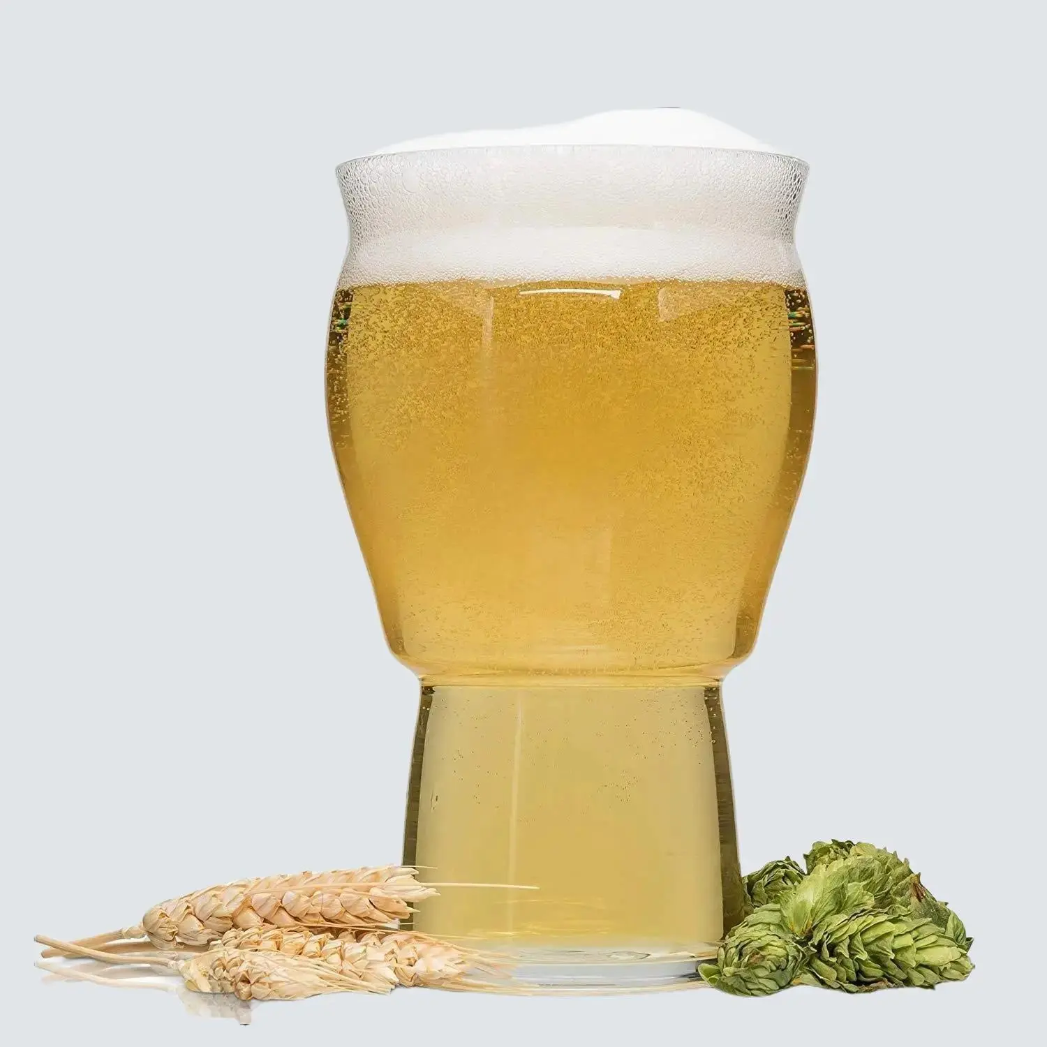 Muffin Top Nucleated Beer Glasses - Pint Glass - Cider, Soda, Tea (Muffin Top Clear Single)