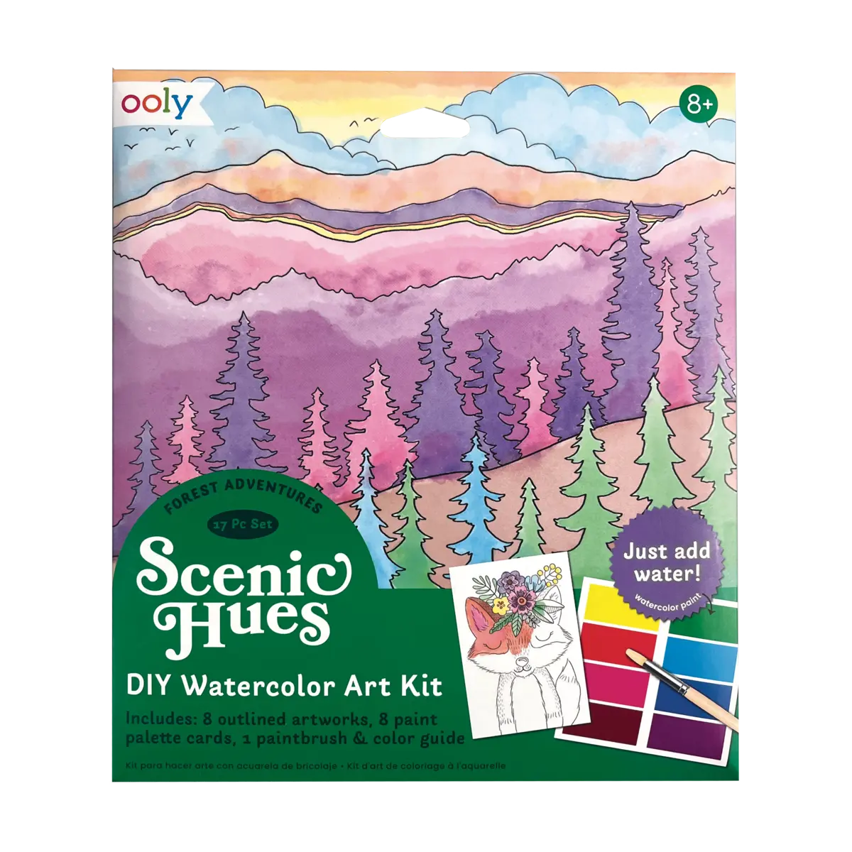 Scenic Hues DIY Watercolor Art Kit - Forest Adventure