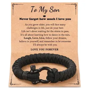 To My Boy Bracelet, Christmas Stocking Stuffers for Teens Son Gift Ideas Teenage Boys Birthday Gifts