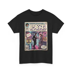 Michael Jackson PYT Comic Tee, Pretty Young Thing Graphic Tee Heavy Cotton Tee Shirt, 100% Heavy Cotton Shirt