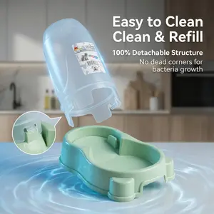 Automatic Gravity Pet Feeder for Cats and Small Dogs - Large Capacity Clear Food Storage Dispenser Station, Self-Feeding Dry Food Bowl with Anti-Slip Base for Kittens and Pupp