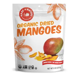 Made In Nature Organic Dried Mangoes, 8 Ounce (Pack of 1) – Vegan Snack, Non-GMO, Unsulfured, Gluten Free, Kosher
