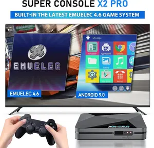KINHANK Super Console X2 Pro Retro Video Game Console with 80000 Video Games for PS1/DC/MAME/SS with Gamepad Kid Gift Game Box