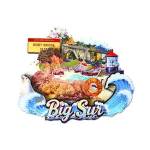 Big Sur USA California Fridge Magnet Souvenir Gift, Big Sur California Travel Souvenir; Perfect for Home Decor – Kitchen, Office, Cabinet; Personalized Fridge Magnet Decor Collection