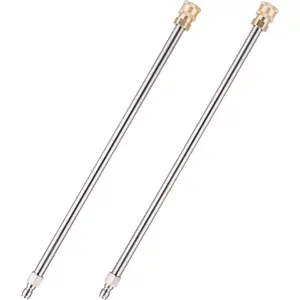 Power Washer Extension Wand, 17 Inch Stainless Steel  Washer Lance with 1/4 Inch Quick Connect, 2 Pack