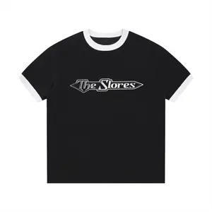 The Slores Logo T-Shirt - Black with White Trim Casual Wear