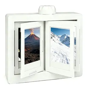 Rotating Photo Frame Set,Photo Display Frame,Photo Organizer for Home Office School Dormitory & Bedroom Decor,Classic Rectangular Frame,Home Decoration,Sturdy Frame