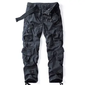 AKARMY Men's Casual Cargo Pants Military Army Camo Pants Combat Work Pants with 8 Pockets 3357-Zhandi(No Belt) Menswear Trouser Fathersdaygift Apparel