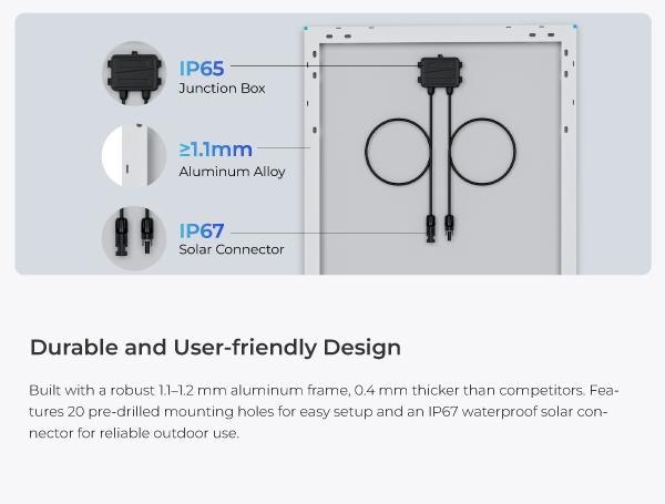 Renogy 400W 12V Solar Power System | 4x 100W Panels, 40A MPPT Charge Controller, Bluetooth, Z Brackets, Adaptor Kit & Tray Cables Set