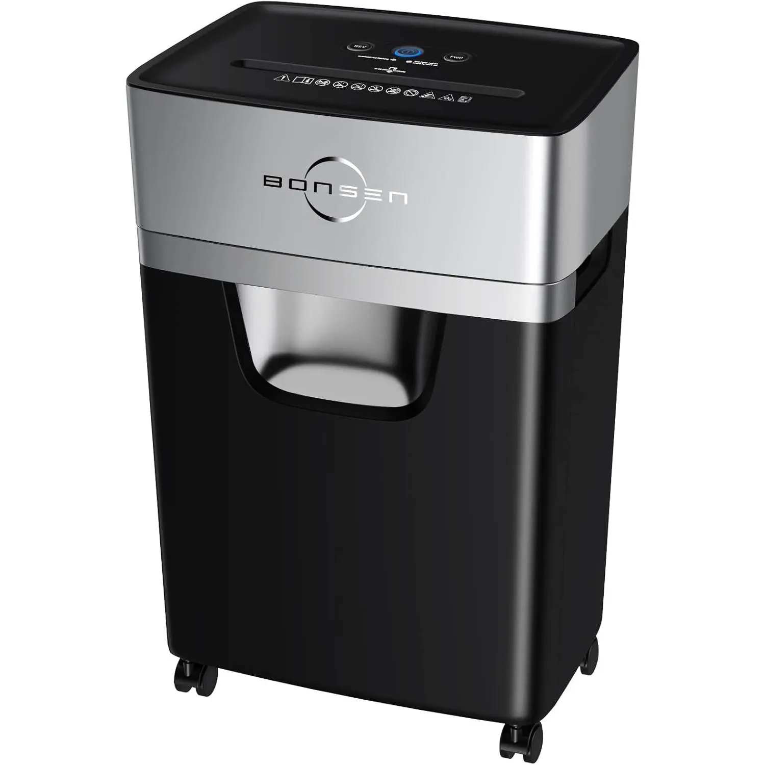 BONSEN S3102 Crosscut Paper Shredder - 16-Sheet Heavy Duty Office Shredder with 60-Minute Runtime, 60dB Low-Noise, 5.3-Gallon Pull-Out Bin, Anti-Jam, CD Shredding for Home Office (Father's Day Gift)