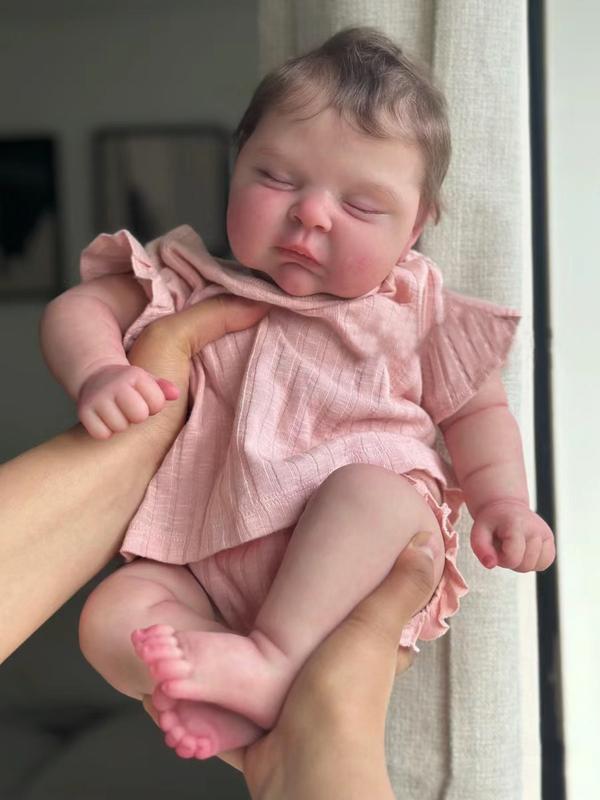 Peaches Lifelike Reborn Baby Doll 20 inch 50 cm Soft Body Realistic Newborn Dolls Weighted Vinyl Dolls for Kids Age 3+ with Handmade Nails and Soft Baby Powder Scent