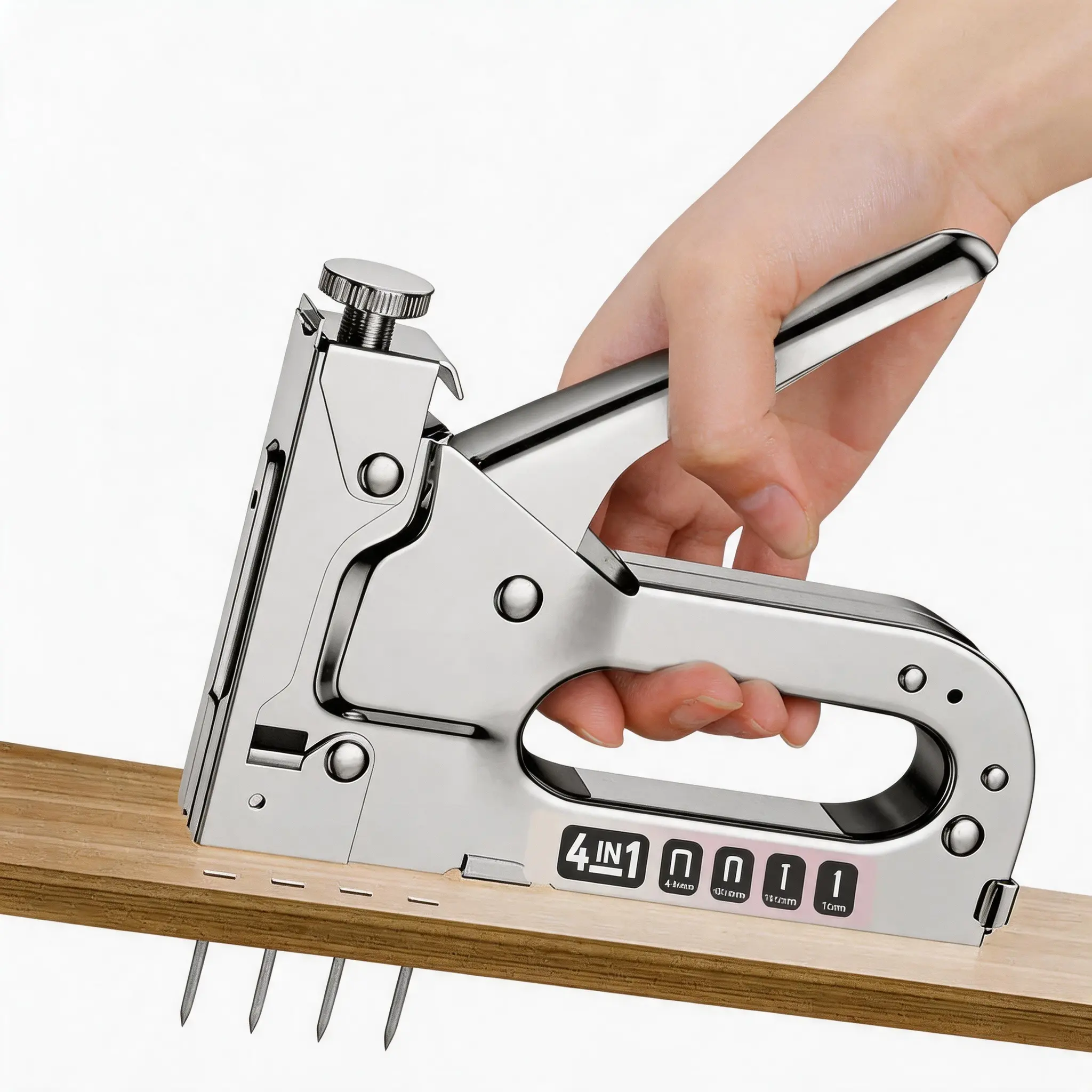 Extra Heavy Duty Upholstery Staple Gun (1 Count) with 800pcs Staples, Heavy Duty Gear Multifunctional Tool for Carpentry, Furniture Repairs