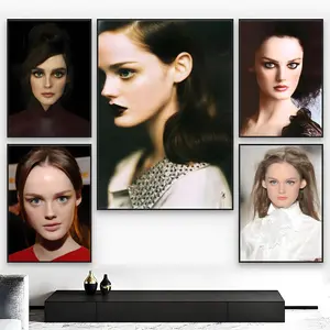 Canadian Doll-Faced Supermodel L-Lisa Cant Poster Scratch-Resistant Waterproof Moisture-Proof Durable HD Sticky Poster Suitable For Corridor Living Room Bedroom Cafe Bar Decoration & Gift Giving