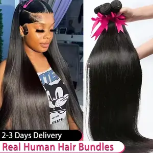 【JOPEAR 16A】 Bone Straight Human Hair Weave Bundles 30 40 Inch Brazilian Natural Color 1 3 4 Pcs Real Raw Human Hair Bundles Extensions