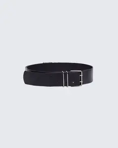 Imelda Black Vegan Leather Belt