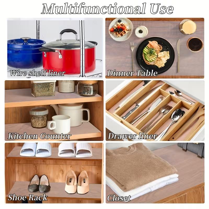 1 roll of waterproof and moisture-proof drawer liner, for kitchen cabinets, countertops, and wardrobes - special paper for shoe cabinets, waterproof and moisture-proof EVA cabinet mat for kitchen, refrigerator, wardrobe - non-slip and cuttable