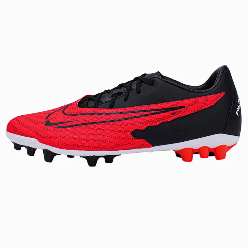 Men's Nike Phantom Gx Academy AG Lace-Up Soccer Cleats, Red Black, Logo Accent, Training, Versatile, Style DD9469-600