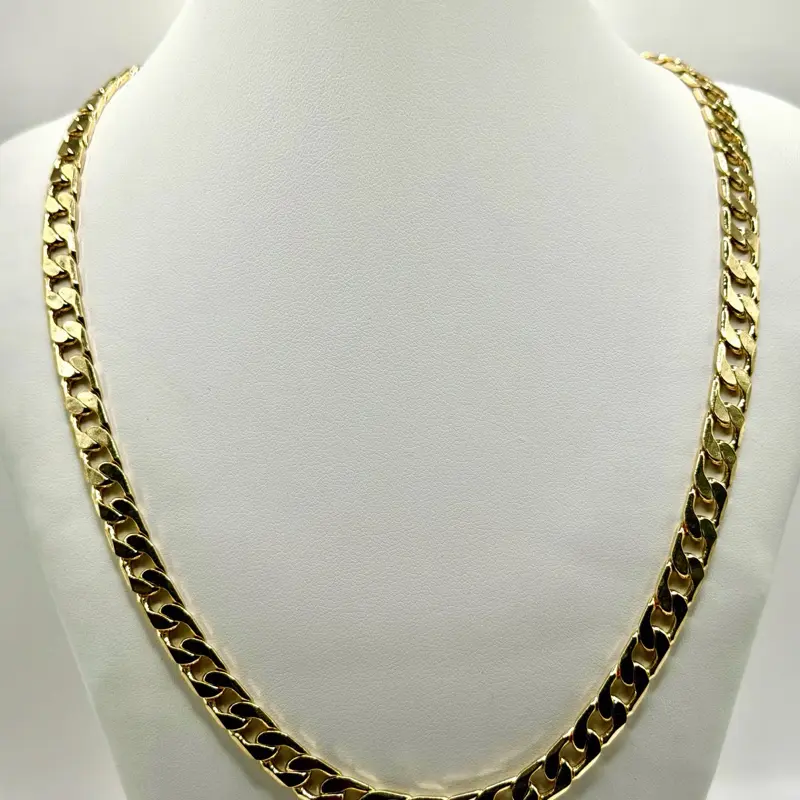 Gold Chain Cuban style 14k yellow gold filled pro laminado cadena