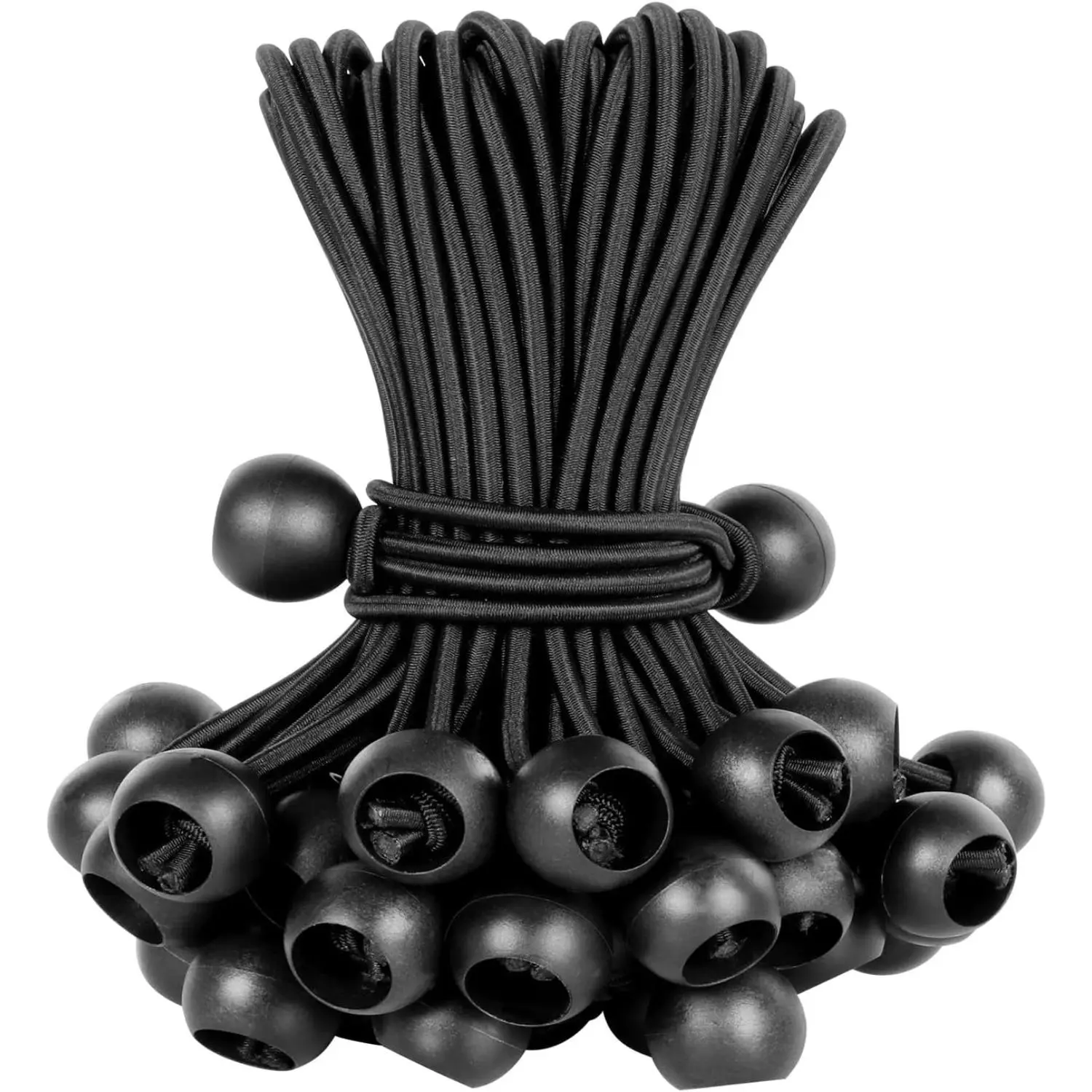 A Set of 60/50 Pcs 6 Inch Bungee Cords,Heavy Duty Outdoor Bungee Cord with Balls,Tarp Tie Down Bungee Balls for Shelter,Camping,Cargo,Tent Poles UV Resistant,Christmas Party Gifts,Hand Tools Kits