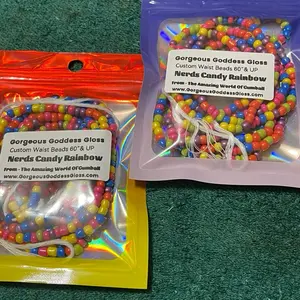 nerds candy rainbow custom Waist-bead Gem Tie on waist beads