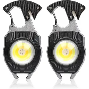 Insanely Bright Pocket Light  2-Pack Rechargeable COB Keychain Flashlight for EDC & Emergencies