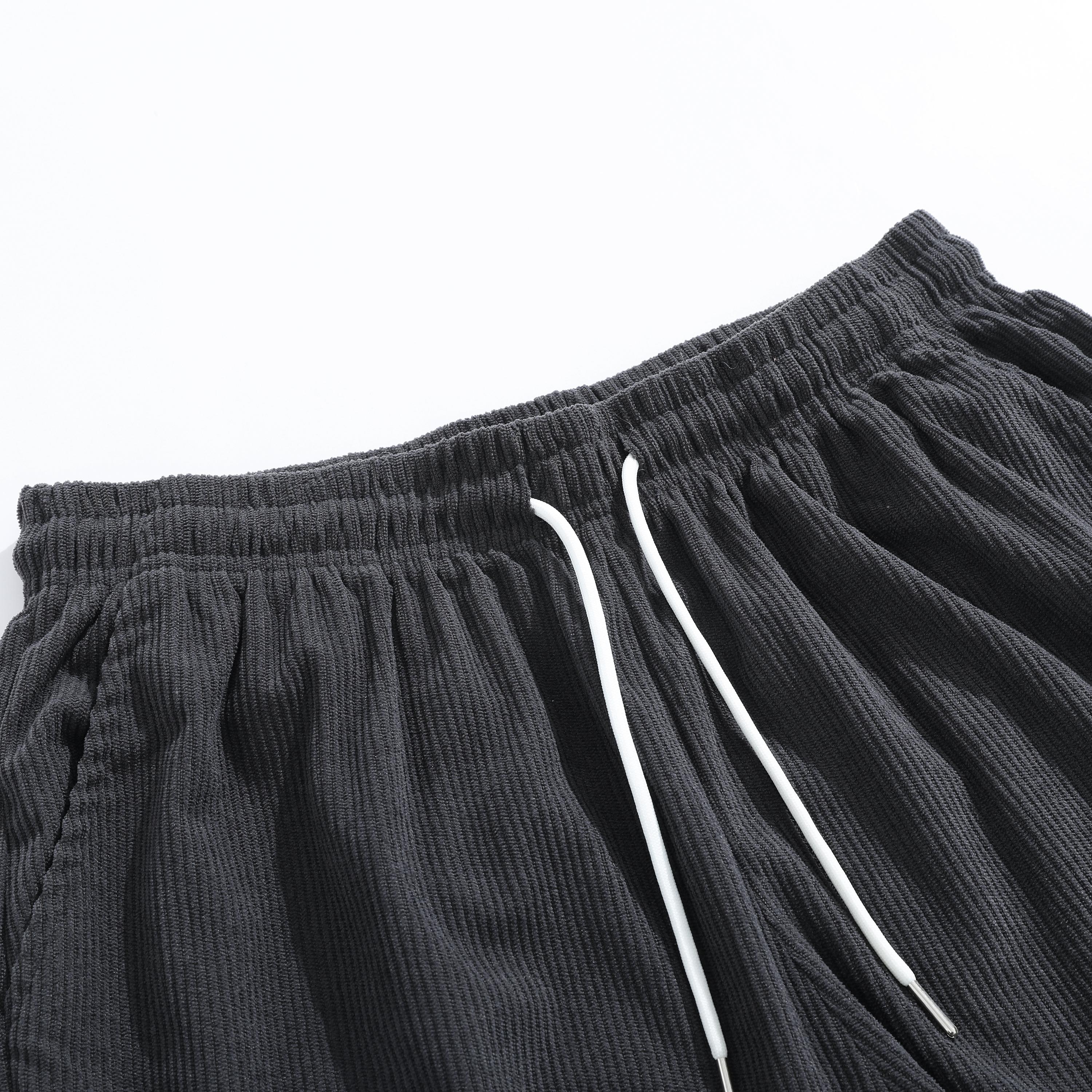 Corduroy Men’s Sports Shorts, Summer Loose Casual Mid-Length Shorts