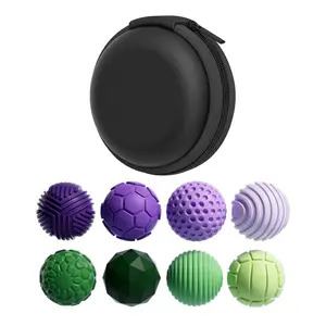 Pack of 8 Magnetic Fidget Toys, Silicone Magnetic Sensory Balls, Anti-Stress Tuning Toy for Kids and Adults, Adhd Relief