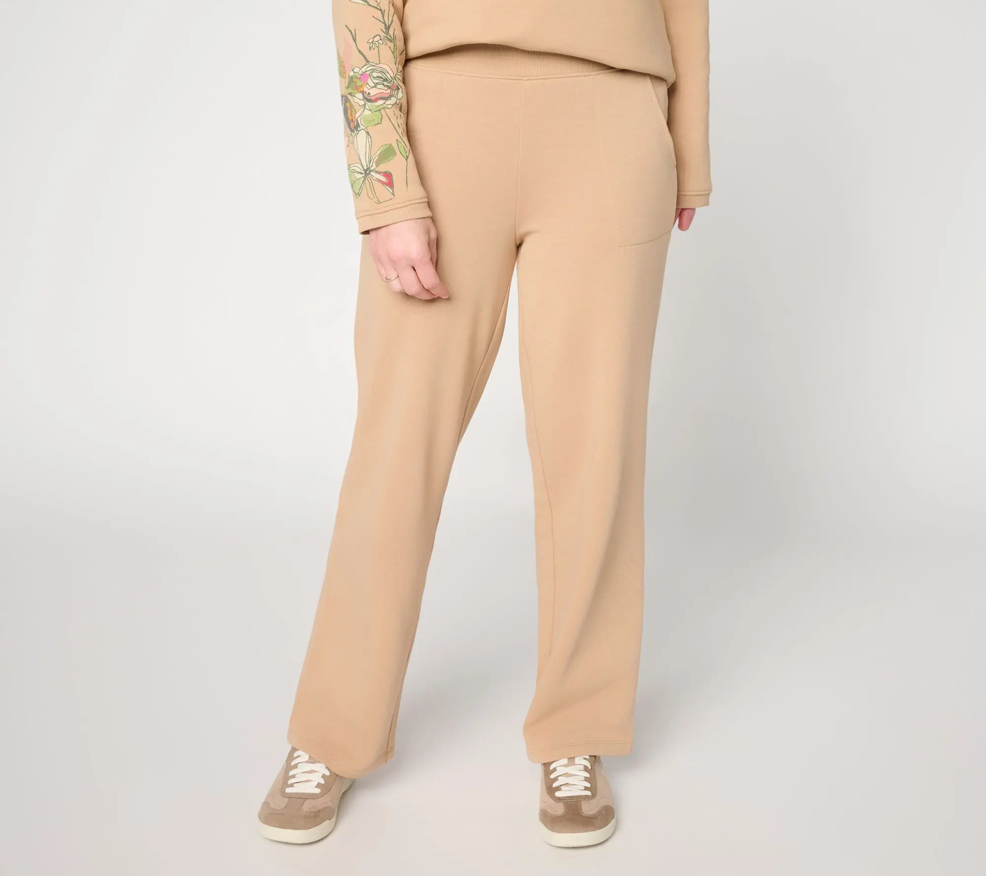 Susan Graver Petite CloudSoft Fleece Pull-On Pants