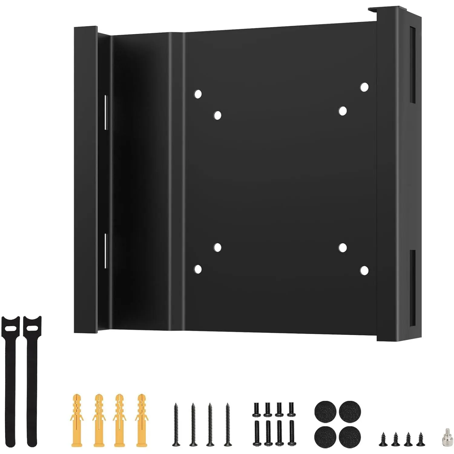 Mount for Lenovo ThinkCentre Tiny Mini PC Wall VESA and Under Desk Mount for Lenovo ThinkCentre M60q M70q M75q M80q M90q Tiny Desktops Mini PC Wall Mount Bracket for Lenovo with Screws and Straps