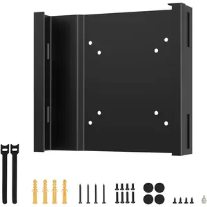 Mount for Lenovo ThinkCentre Tiny Mini PC Wall VESA and Under Desk Mount for Lenovo ThinkCentre M60q M70q M75q M80q M90q Tiny Desktops Mini PC Wall Mount Bracket for Lenovo with Screws and Straps