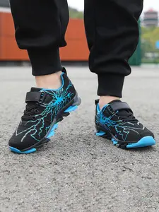 Boys' Multi-Color Casual Sneakers Velcro Strap Lightweight Breathable for Sports Outdoor Daily Wear