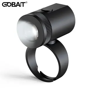 GoBait LED Finger Flashlight Ring Light Wearable Micro Pocket Flashlight with Detachable Powerful Magnetic Base, Hands-Free Work Light for Night Fishing, Auto Car Repair, Running, Camping Gears, Cool Gadgets Gifts for Men