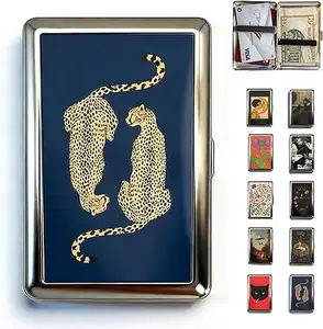 New Vintage Versatile Metal Case with Easy Snap, Vintage-Style Versatile Card & Cash Case, Elegant and Rebellious Card Box for Credit Cards Cash Id Business Cards