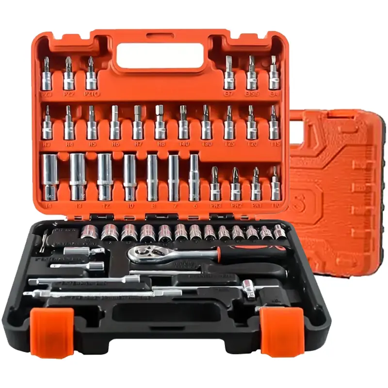 53-Piece Ratchet Socket Wrench Set, Automotive Repair Tool Kit with Multifunctional Socket Wrench for Car, Truck & Motorcycle, Ideal for Home Garage & DIY Mechanics